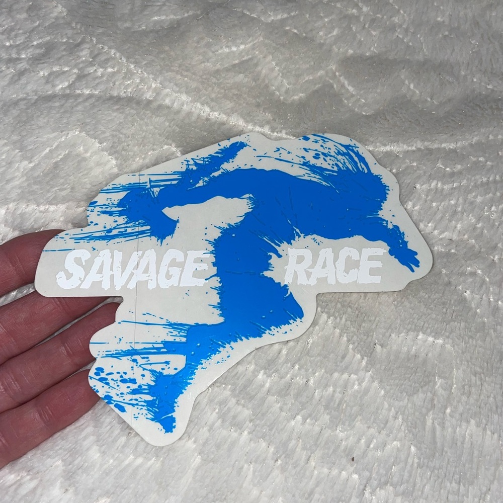 NEW SAVAGE RACE WINDOW DECAL / STICKER. MUST BE BUNDLED